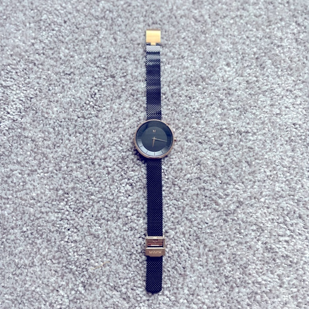 Never worn MVMT black and gold watch! Stainless steel, water resistant.